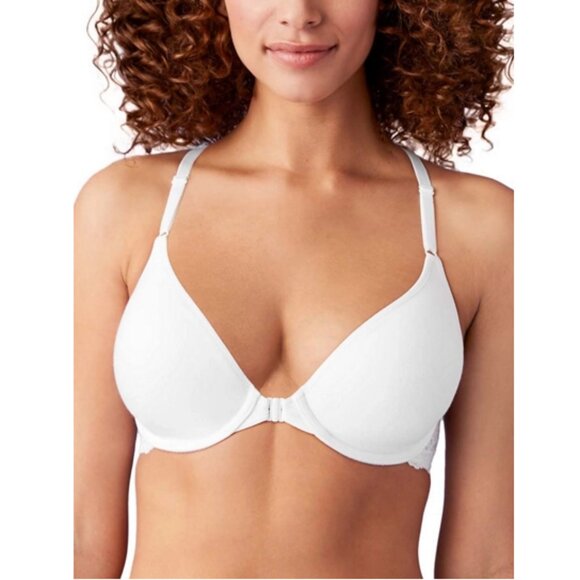B.Tempt'd Inspired Eyelet Front Close T-Shirt Bra 32B - Picture 1 of 6